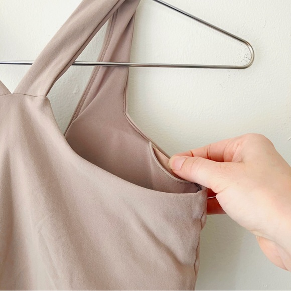 Alo Yoga • Real Tank Bra in Taupe - Picture 6 of 14